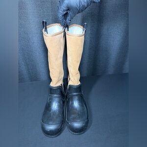 UGG Black and Tan Winter Boots